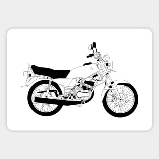 Yamaha RX 135 Black Outline Magnet